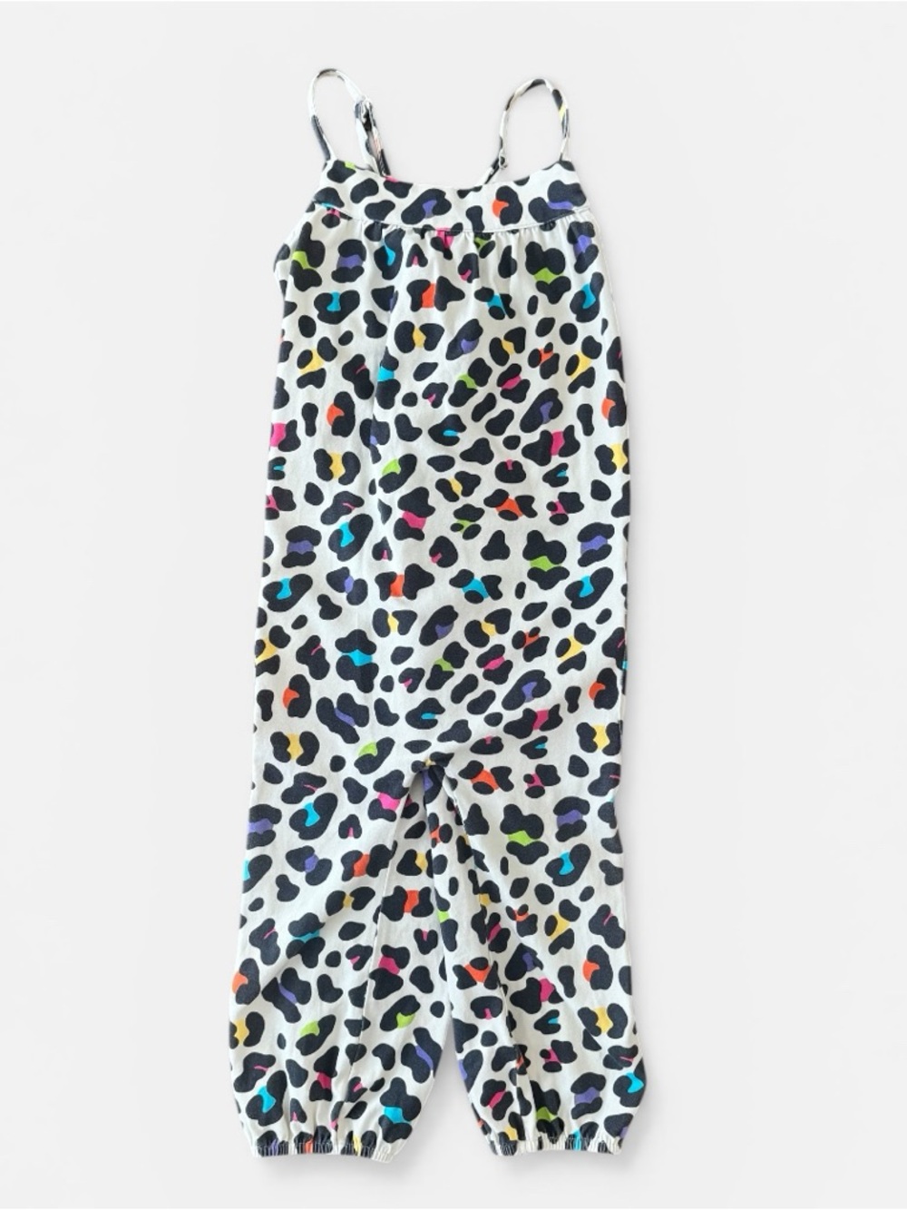 Rags Multicolor Leopard Print Romper Jumpsuit size 3/4